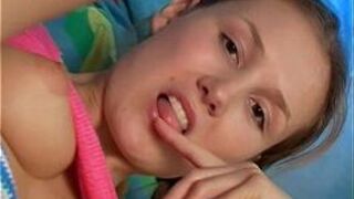 Sexy blonde teen toy twat porn video